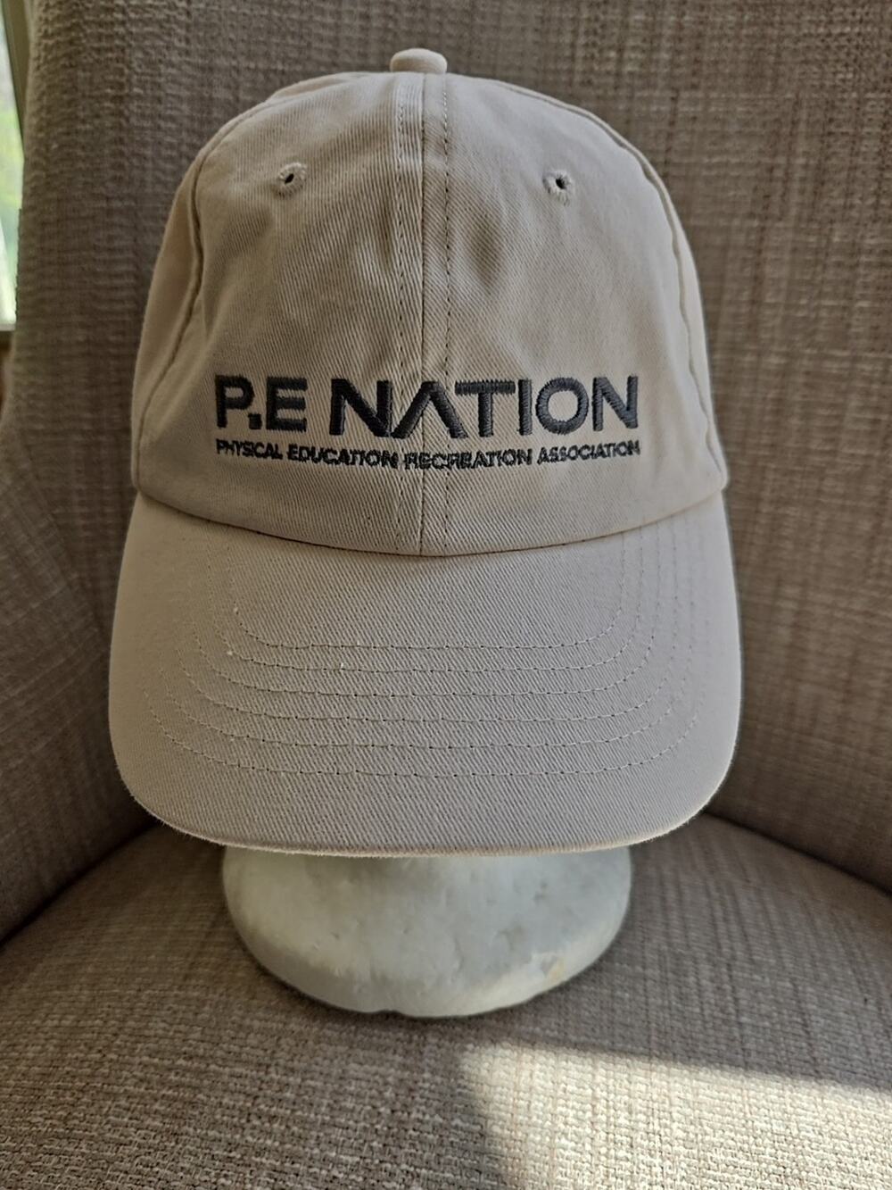 P.E Nation Worldwide Strapback Baseball Cap Pink One Size Blush Embroidered